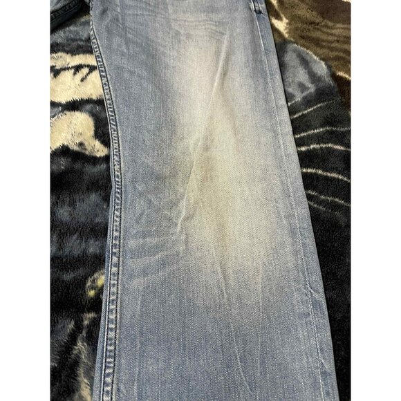 Diesel Belther Jeans Mens 29x32 Light Wash Blue Straight Leg Denim Distressed - Picture 10 of 11